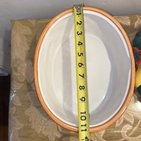 HUGE TURKEY TUREEN THANKSGIVING POTTERY HAND PAINTED NEW HARVEST Fall Vintage - Picture 13 of 13